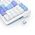 Teclado Mecânico Gamer Sem Fio Redragon Gloria Pro RGB Compacto Branco e Azul - Imagem 2