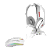 SUPORTE PARA HEADSET SCEPTER RGB ELITE HA311W BRANCO - Imagem 3
