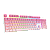 Kit de Keycaps Redragon Degradê Rosa e Branco ABNT2 106 Teclas ABS Doubleshot A133 PT - Imagem 8