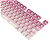 Kit de Keycaps Redragon Degradê Rosa e Branco ABNT2 106 Teclas ABS Doubleshot A133 PT - Imagem 9