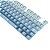 Kit de Keycaps Redragon Degradê Azul ABNT2 106 Teclas ABS Doubleshot A134 PT - Imagem 5