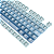 Kit de Keycaps Redragon Degradê Azul ABNT2 106 Teclas ABS Doubleshot A134 PT - Imagem 6