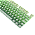 Kit de Keycaps Redragon Degradê Verde ABNT2 106 Teclas ABS Doubleshot A140 PT - Imagem 5