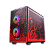 Gabinete Gamer Redragon Strafe Neo CA-617B Preto e Vermelho ATX Compacto Vidro Temperado - Imagem 2
