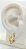 Brinco Argola Oval Clique Zirc. Coloridas - Imagem 1