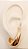 Brinco Ear Hook Gota Minimalista G - Imagem 3
