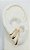 Brinco Ear Hook 3 Fios Cravejado Martelado - Imagem 3