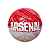 Bola de Futsal  Vermelha e Branca do Arsenal Original e Licenciada - Imagem 1