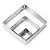 Kit 3 Peças Molde em Inox Cookie Quadrado MC14148 - Gourmet Mix - Imagem 2