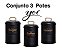 Conjunto Porta Condimento 3 Potes Condimentos Industriais Café Açúcar e Biscoito - Yoi - Imagem 1