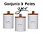 Conjunto Porta Condimento 3 Potes Café Açúcar e Biscoito Lisse - Yoi - Imagem 1