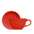 Xícara 80ml Oval com pires vermelho - Germer - Imagem 1