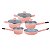 Conjunto De Panelas 5 Peças  Rosa BAC-1003 - Baccani - Imagem 1