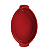Forma oval M – vermelha – Assar e Servir - Germer - Imagem 1
