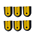 Abridor para Sache Katchup com Fixador Dupla Face Kit C/ 06 Preto com Amarelo - Khort - Imagem 4