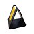 Abridor para Sache Katchup Triangulo De Mesa Preto com Amarelo - Khort - Imagem 2