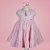 Vestido Infantil Gola Rechilieu Rosa Roana - Imagem 1