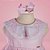 Vestido Infantil Gola Rechilieu Rosa Roana - Imagem 2