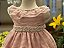 Vestido Infantil Cinto De Pérolas Rosa Seco Roana - Imagem 3