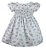 Vestido Infantil Floral I Love Roses Azul Roana - Imagem 1