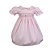 Vestido Infantil Bordado Flores Rosa Roana - Imagem 1