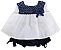 Conjunto Bata com Culote ou Short Crochê - Marinho - Imagem 1