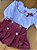 Conjunto com Short Saia Flor de Plush Marsala - Imagem 4