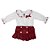 Conjunto com Short Saia Flor de Plush Marsala - Imagem 1
