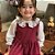 Vestido Infantil Moletim Marsala Roana - Imagem 3