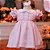 Vestido Infantil Botões de Flores Rosa Roana - Imagem 1