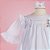 Vestido Infantil de Batizado Branco com Renda, Lacinhos e Manga 3/4 Delicadeza Celestial Roana - Imagem 4