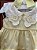 Vestido Infantil Flores Gola Rechilieu Amarelo Roana - Imagem 4