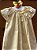 Vestido Infantil Raglan Pêssegos e Flores Manga Bordada Amarelo Roana - Imagem 3