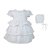 Vestido Infantil de Batizado com Bordados, Rendas e Botões Meu Batizado com Ramo Bordado Roana - Imagem 1
