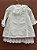 Vestido Infantil de Batizado Bordados e Rendas com Body Delicadeza Roana - Imagem 1
