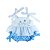 Conjunto Infantil Bata com Culote ou Short Poá das Borboletas Azul Roana - Imagem 1