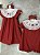 Vestido Infantil Raglan Presente Luz de Natal Vermelho Roana - Imagem 5