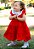 Vestido Infantil Trepadeira Bordada Vermelho Roana - Imagem 1