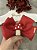 Laço Infantil Grande Menina Cogumelo Luz de Natal na Presilha Vermelho Roana - Imagem 1