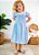 Vestido Infantil Borboletando Azul Roana - Imagem 1