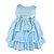 Vestido Infantil Algodão Doce Babados Azul Roana - Imagem 7