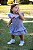 Vestido Infantil com Calcinha Pétalas do Mar Listrado Azul Marinho Roana - Imagem 1