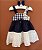 Vestido Infantil Flores Xadrez Marinho Roana - Imagem 2