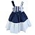 Vestido Infantil Flores Xadrez Marinho Roana - Imagem 1