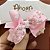Faixa de Cabelo Infantil com Laço de Gorgurão Média Bordado Poemas das Flores Rosa Roana - Imagem 2
