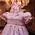 Vestido Infantil Rosa Luxo Mimos e Rendas Roana - Imagem 5