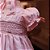 Vestido Infantil Rosa Luxo Mimos e Rendas Roana - Imagem 6