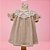 Vestido Infantil Dourado Gola da Renda Manga 3/4 Roana - Imagem 5