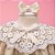 Vestido Infantil Dourado Gola da Renda Manga 3/4 Roana - Imagem 6
