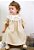Vestido Infantil Dourado Gola da Renda Manga 3/4 Roana - Imagem 4